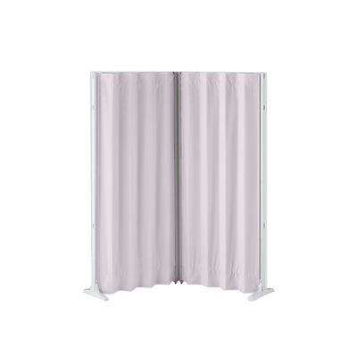 アズワン 抗菌アコーディオンスクリーン コーナー パステルピンク 1500(750×2)×1650 8-9921-05 1個（直送品）