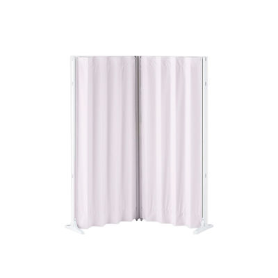 アズワン 抗菌アコーディオンスクリーン コーナー パステルピンク 1500(750×2)×1800 8-9921-06 1個（直送品）