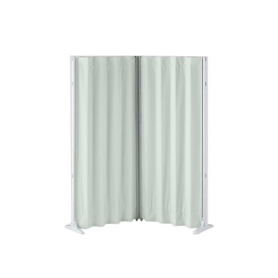 アズワン 抗菌アコーディオンスクリーン コーナー パステルグリーン 1500(750×2)×1650 8-9922-05 1個（直送品）