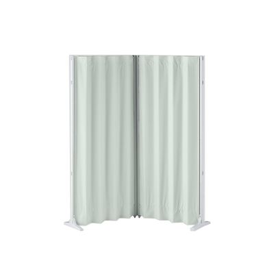 アズワン 抗菌アコーディオンスクリーン コーナー パステルグリーン 1500(750×2)×1800 8-9922-06 1個（直送品）
