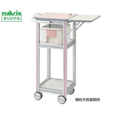 アズワン ヨーロピアンカート II(スリムPCカート) 補助天板あり 引出し1段 ピンク ET-BP 1個 8-9932-03（直送品）