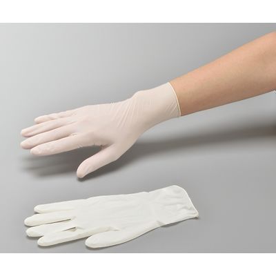 アズワン ナビロール手袋(指先エンボス・エコノミータイプ・パウダー付) 1箱(100枚入) S 1セット(400枚:100枚×4箱)（直送品）