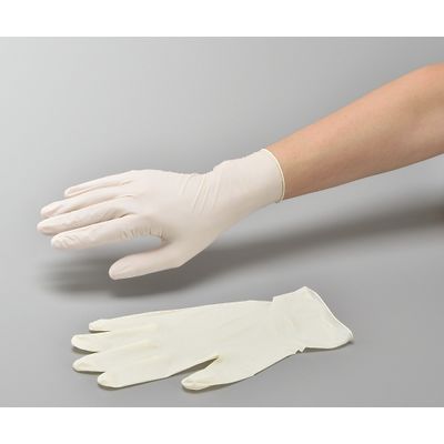 アズワン ナビロール手袋(指先エンボス・エコノミーパウダーフリー) 1箱(100枚入) SS 1セット(300枚:100枚×3箱)（直送品）