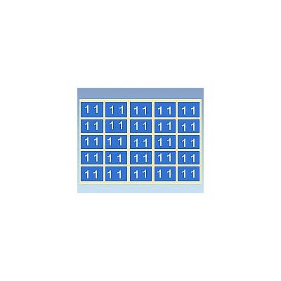 日本ホップス カラーナンバーラベル 50×50mm(1) CNL-S 1セット(300片:100片×3袋) 0-2564-02（直送品）