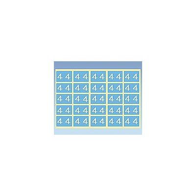 日本ホップス カラーナンバーラベル 50×50mm(4) CNL-S 1セット(300片:100片×3袋) 0-2564-05（直送品）