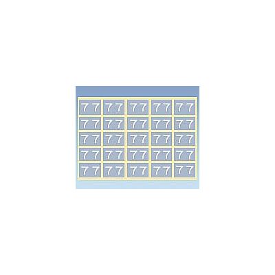 日本ホップス カラーナンバーラベル 50×50mm(7) CNL-S 1セット(300片:100片×3袋) 0-2564-08（直送品）