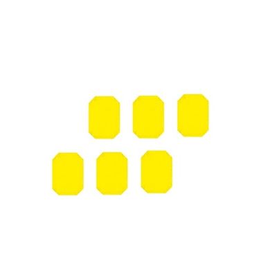 アズワン マグネットマーク(文字なし) 蛍光イエロー 6個入 0-2605-10 1セット(18枚:6枚×3組)（直送品）