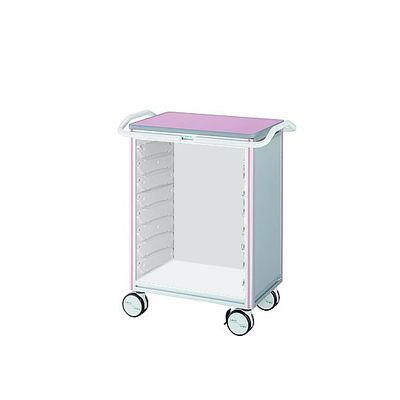 アズワン ヨーロピアンカートII(アルティアトレー) ピンク 850×540×1050mm EL-TP 1台 0-5751-12（直送品）