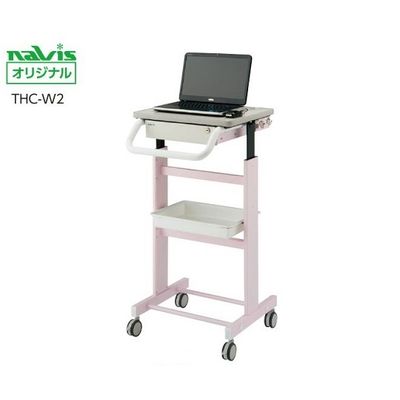 アズワン ハイローPCカート 引出し付き 536×597×920~1060mm THC-W2 1台 0-9913-12（直送品）