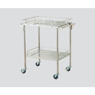 アズワン ステンレスグリーンカート(静音タイプ) 2段 720×450×835mm SS-2S 1台 3-4085-11（直送品）