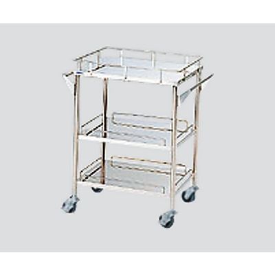 アズワン ステンレスグリーンカート(静音タイプ) 3段 720×450×835mm SS-3S 1台 3-4085-13（直送品）