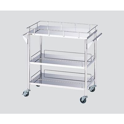 アズワン ステンレスグリーンカート(静音タイプ) 3段 870×450×835mm SW-3S 1台 3-4085-14（直送品）