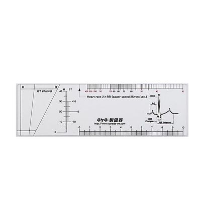 TTC 心電図スケール 50×1.5×165mm 25-3030 1セット(6枚) 8-1212-02（直送品）