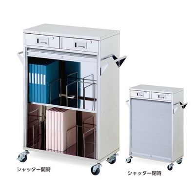 アズワン カルテワゴン シャッター付き 700×350×1100mm NCW-40HS 1台 8-3999-01（直送品）