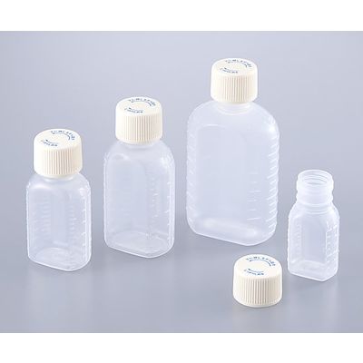 金鵄製作所 セーフティ小判瓶 100mL 投薬瓶 凸凹目盛り 刻印目盛り 未滅菌 10本入 8-3667-33 1セット（50個:10個×5袋）（直送品）