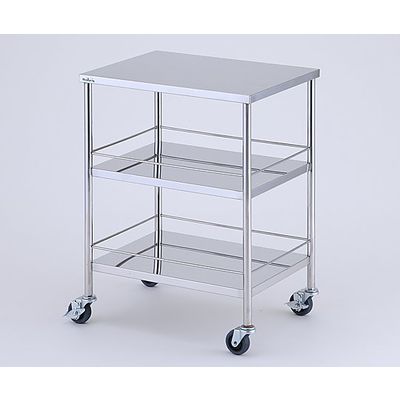 アズワン エコノミー回診車(静音タイプ) 3段 600×450×800mm KWC3-S 1台 8-3946-04（直送品）