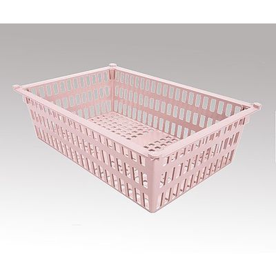 サカセ化学工業 バスケット(モジュールシリーズ) 64ー17タイプ(深さ17cm)帯電防止 ピーチ PB64-17 PE 1個（直送品）