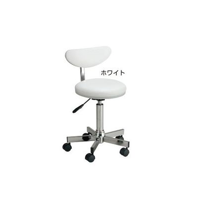 西村製作所 マルチチェア[背付き] ホワイト 1脚 8-5371-01（直送品）