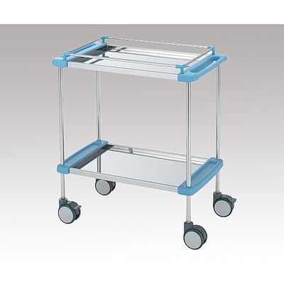 日進医療器 回診車(ナーシングカート) TY416ー2 引出し無し 2段ブルー TY-416-2 1台 8-5115-03（直送品）