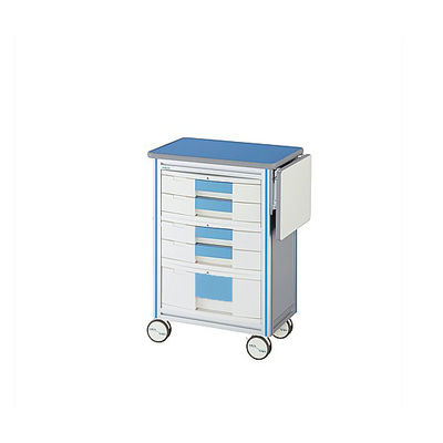 アズワン ヨーロピアンカートII(補助天板付き・回診タイプ) 5段ブルー 630×400×855mm ES-B5B 1台 8-5884-03（直送品）