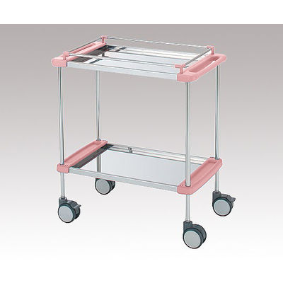 日進医療器 回診車(ナーシングカート) 引出し無し 2段ピンク 790×450×909mm TY416-2 1台 8-5696-03（直送品）