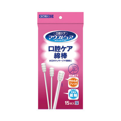 【口腔ケア綿棒】 川本産業 口腔ケア綿棒 15本入 1セット(90本:15本×6箱) 8-7793-01（直送品）