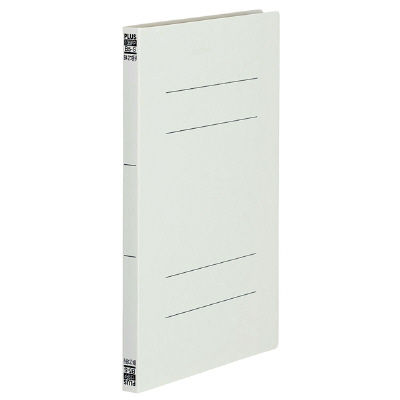 プラス　PPフラットファイルB4二つ折りGY　98389　（直送品）