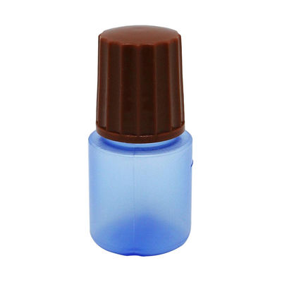 エムアイケミカル点眼容器ノーベル1号（未滅菌）5cc（mL）コバルト/キャップ：こげ茶 4511（100本入×6袋）08-3030-01-18（直送品）
