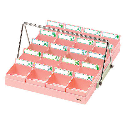 エスティーメディカル 投薬トレー(20人用)ハンガー付 PT-20PH 1個 19-7635-01（直送品）