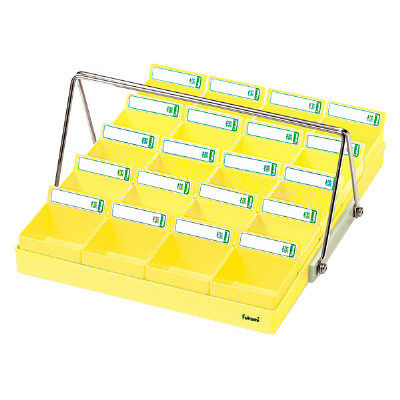 エスティーメディカル 投薬トレー(20人用)ハンガー付 PT-20YH 1組 19-7635-03（直送品）