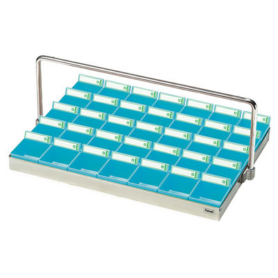 エスティーメディカル 投薬トレー(35人用)ハンガー付 ST-35BH 1個 19-7670-03（直送品）