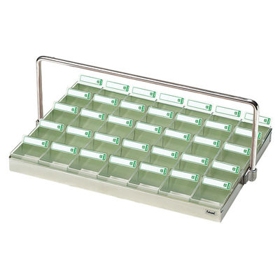 エスティーメディカル 投薬トレー(35人用)ハンガー付 ST-35CH 1個 19-7670-05（直送品）