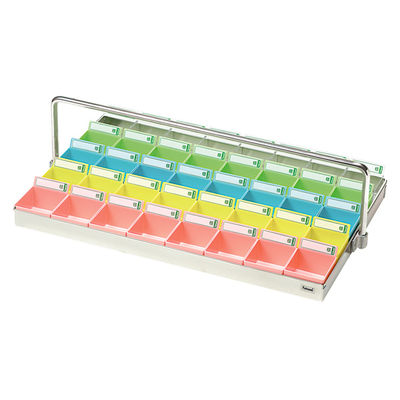 エスティーメディカル 投薬トレー(40人用)ハンガー付 ST-405H 1個 19-7680-01（直送品）