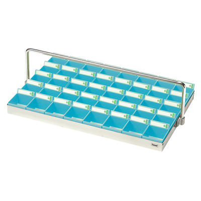 エスティーメディカル 投薬トレー(40人用)ハンガー付 ST-40BH 1個 19-7680-03（直送品）