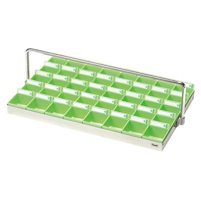 エスティーメディカル 投薬トレー(40人用)ハンガー付 ST-40GH 1個 19-7680-00（直送品）