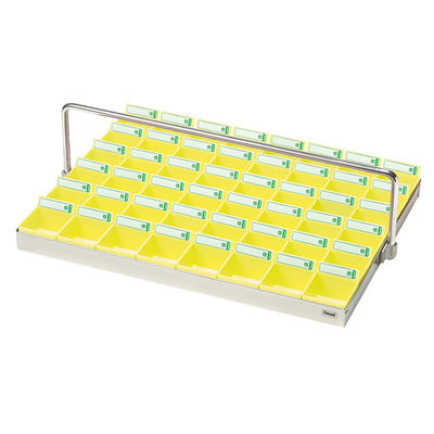 エスティーメディカル 投薬トレー(48人用)ハンガー付 ST-48YH 1個 19-7690-04（直送品）