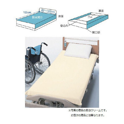 日本エンゼル すっぽり防水シーツII グリーン 2023 1枚 24-4284-00-01　マツヨシカタログ（直送品）