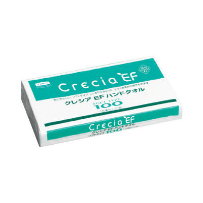 日本製紙クレシア ハンドタオル ソフトタイプ100 37016 1セット(12000組:100組入×120袋) 07-3320-01（直送品）