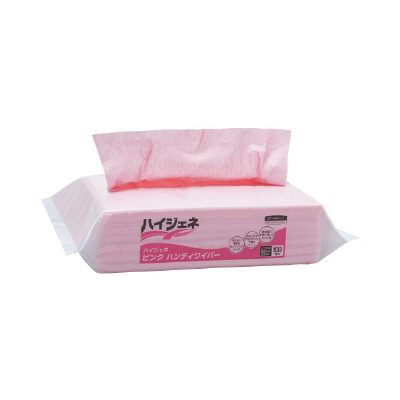 日本製紙クレシア ハイジェネ ピンクハンディワイパー 62101 1セット(1600枚:100 24-3473-00（直送品）