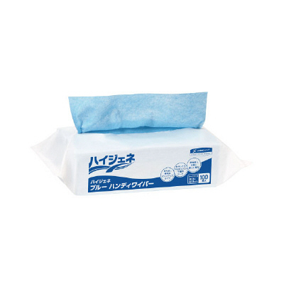 日本製紙クレシア ハイジェネ ブルーハンディワイパー 62102 1セット(1600枚:100 24-2582-00（直送品）