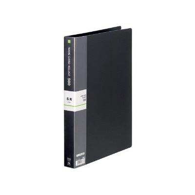 テージー　名刺ホルダー　A4S　500名　黒　NC-502-01　1冊　（直送品）