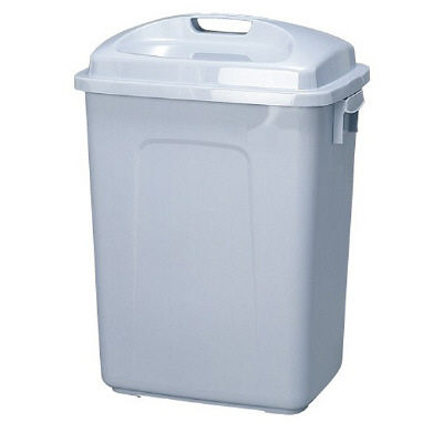 矢崎化工 ポリペール角型(蓋付)65L ライトグレー KL-60 1箱(2個入) 10-3300-01-02（直送品）