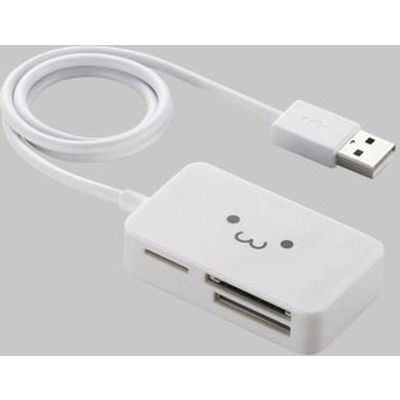 エレコム メモリリーダライタ SD+MS+CF対応 ホワイト顔 MR-A39NWHF1 1個（直送品）