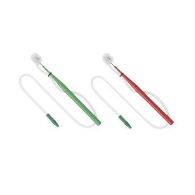 【吸引歯ブラシ】 オーラルケア 吸引くるリーナブラシ・ミニ 1箱(12本:レッド・グリーン各6本入)（直送品）