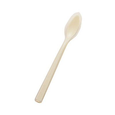 岡部洋食器製作所 口あたりやさしいスプーン一体深型(小 イエロー KU-06 介護 食器  1箱(8個入)（直送品）