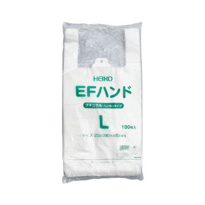 シモジマ レジ袋(半透明)EFハンド 05461 1セット(2100枚:100枚入×21袋) 23-7268-03（直送品）