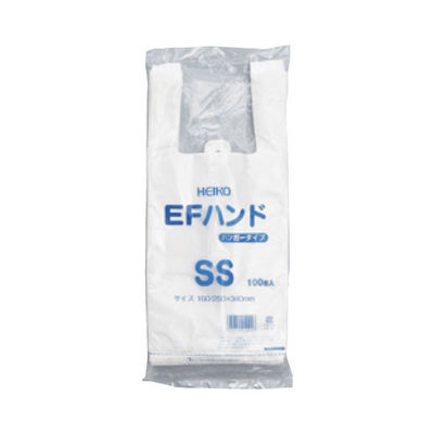 シモジマ レジ袋(乳白)EFハンド 05463 1袋(100枚入) 23-7269-00（直送品）