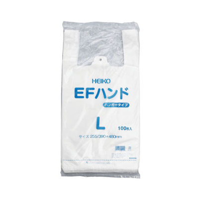シモジマ レジ袋（乳白）EFハンド 05466 1セット（100枚入×21袋） 23-7269-03　　マツヨシカタログ（直送品）