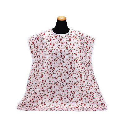 松本ナース産業 食事用エプロン 介護用  花ピンク 2500 1箱(6枚入) 24-2544-00-02（直送品）