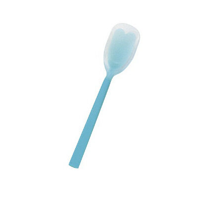 岡部洋食器製作所 口あたりやさしいスプーン(ラージ) ブルー 介護 食器    KU-03 1箱(9個入)（直送品）